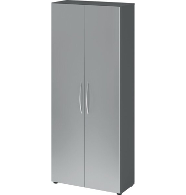 Aktenschrank 4100 V4100/G/S/BM, nein, 5 OH, grafit/silber, 80x188x34,6cm (BxHxT)