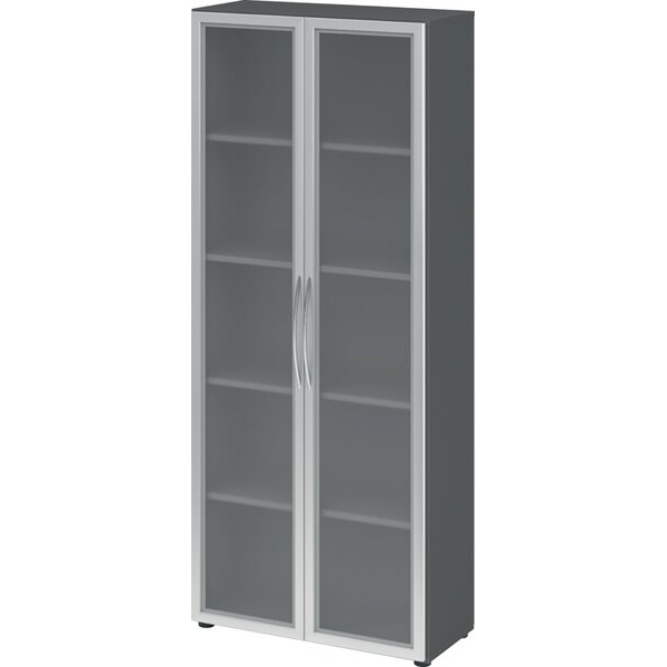 4032062305348 - 4200 Vitrine grafit 4 Fachböden 4032062305348 Hammerbacher