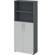 Regalschrank 4770 V4770/G/5/BM, nein, 5 OH, grafit/lichtgrau, 80x188x34,6cm (BxHxT)