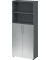 Regalschrank 4770, V4770GSBM grafit, silber 3 Fachböden 80,0 x 34,6 x 188,0 cm
