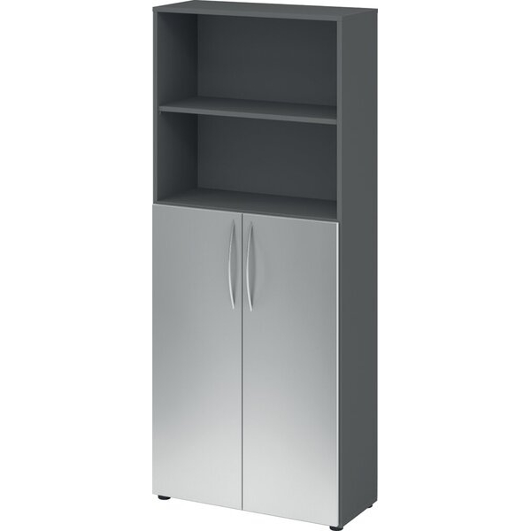 4032062305447 - Regalschrank 4770 V4770GSBM grafit silber 3 Fachböden 800 x 346 x 1880 cm 4032062305447 Hammerbacher