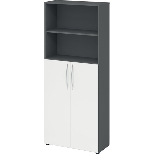 4032062305454 - Regalschrank 4770 V4770 G W BM nein 5 OH grafit weiß 80x188x346cm (BxHxT) 4032062305454 Hammerbacher