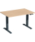Sitz-Steh-Schreibtisch Elektro Elevate Basic, elektrisch h&ouml;henverstellbar, 73-123cm (H), 120x80cm (BxT), rechteckig, buche / ant
