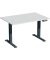 Sitz-Steh-Schreibtisch Elevate Basic, elektrisch höhenverstellbar, 73-123cm (H), 120x80cm (BxT), rechteckig, lichtgrau / anthraz