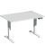 Sitz-Steh-Schreibtisch Elevate Basic, elektrisch höhenverstellbar, 73-123cm (H), 120x80cm (BxT), rechteckig, lichtgrau / weiß