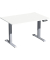 Sitz-Steh-Schreibtisch Elektro Elevate Basic, elektrisch h&ouml;henverstellbar, 73-123cm (H), 120x80cm (BxT), rechteckig, wei&szlig; / silb