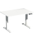 Sitz-Steh-Schreibtisch Elevate Basic, elektrisch höhenverstellbar, 73-123cm (H), 120x80cm (BxT), rechteckig, weiß / weiß