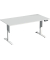 Sitz-Steh-Schreibtisch Elevate Basic, elektrisch höhenverstellbar, 73-123cm (H), 160x80cm (BxT), rechteckig, lichtgrau / weiß