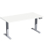 Sitz-Steh-Schreibtisch Elektro Elevate Basic, elektrisch h&ouml;henverstellbar, 73-123cm (H), 160x80cm (BxT), rechteckig, wei&szlig; / silb