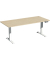 Sitz-Steh-Schreibtisch Elevate Basic, elektrisch höhenverstellbar, 73-123cm (H), 180x80cm (BxT), rechteckig, ahorn / weiß