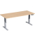Sitz-Steh-Schreibtisch Elevate Basic, elektrisch höhenverstellbar, 73-123cm (H), 180x80cm (BxT), rechteckig, buche / silber