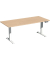 Sitz-Steh-Schreibtisch Elevate Basic, elektrisch höhenverstellbar, 73-123cm (H), 180x80cm (BxT), rechteckig, buche / weiß
