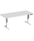 Sitz-Steh-Schreibtisch Elevate Basic, elektrisch höhenverstellbar, 73-123cm (H), 180x80cm (BxT), rechteckig, lichtgrau / weiß