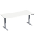 Sitz-Steh-Schreibtisch Elektro Elevate Basic, elektrisch h&ouml;henverstellbar, 73-123cm (H), 180x80cm (BxT), rechteckig, wei&szlig; / silb