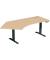 Sitz-Steh-Schreibtisch Elektro Elevate Basic, elektrisch h&ouml;henverstellbar, 73-123cm (H), 216,6x113cm (BxT), Freiform, buche / an