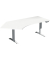 Sitz-Steh-Schreibtisch Elevate Basic, elektrisch höhenverstellbar, 73-123cm (H), 216,6x113cm (BxT), Freiform, weiß / weiß