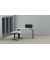 Sitz-Steh-Schreibtisch Elektro Elevate Basic, elektrisch h&ouml;henverstellbar, 73-123cm (H), 216,6x113cm (BxT), Freiform, ahorn / an