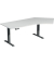 Sitz-Steh-Schreibtisch Elektro Elevate Basic, elektrisch h&ouml;henverstellbar, 73-123cm (H), 216,6x113cm (BxT), Freiform, lichtgrau 