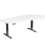 Sitz-Steh-Schreibtisch Elevate Basic, elektrisch höhenverstellbar, 73-123cm (H), 216,6x113cm (BxT), Freiform, weiß / anthrazit