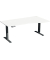 Sitz-Steh-Schreibtisch Elevate Basic, elektrisch höhenverstellbar, 73-123cm (H), 180x100cm (BxT), Freiform, weiß / anthrazit