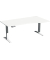 Sitz-Steh-Schreibtisch Elevate Basic, elektrisch höhenverstellbar, 73-123cm (H), 180x100cm (BxT), Freiform, weiß / weiß