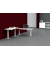 Sitz-Steh-Schreibtisch Elektro Elevate Basic, elektrisch h&ouml;henverstellbar, 73-123cm (H), 180x100cm (BxT), Freiform, ahorn / wei&szlig;