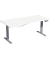 Sitz-Steh-Schreibtisch Elevate Basic, elektrisch höhenverstellbar, 73-123cm (H), 180x100cm (BxT), Freiform, weiß / silber