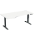 Sitz-Steh-Schreibtisch Elektro Elevate Basic, elektrisch h&ouml;henverstellbar, 73-123cm (H), 180x100cm (BxT), Freiform, wei&szlig; / anthr