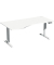 Sitz-Steh-Schreibtisch Elevate Basic, elektrisch höhenverstellbar, 73-123cm (H), 180x100cm (BxT), Freiform, weiß / weiß