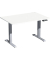 Sitz-Steh-Schreibtisch Elevate Plus, elektrisch höhenverstellbar, 63-128cm (H), 120x80cm (BxT), rechteckig, weiß / silber