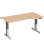 Sitz-Steh-Schreibtisch Elevate Plus, elektrisch höhenverstellbar, 63-128cm (H), 160x80cm (BxT), rechteckig, buche / silber
