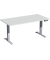 Sitz-Steh-Schreibtisch Elevate Plus, elektrisch höhenverstellbar, 63-128cm (H), 160x80cm (BxT), rechteckig, lichtgrau / silber