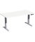 Sitz-Steh-Schreibtisch Elevate Plus, elektrisch höhenverstellbar, 63-128cm (H), 160x80cm (BxT), rechteckig, weiß / silber