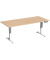 Sitz-Steh-Schreibtisch Elevate Plus, elektrisch höhenverstellbar, 63-128cm (H), 180x80cm (BxT), rechteckig, buche / weiß