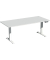 Sitz-Steh-Schreibtisch Elevate Plus, elektrisch höhenverstellbar, 63-128cm (H), 180x80cm (BxT), rechteckig, lichtgrau / weiß