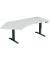 Sitz-Steh-Schreibtisch Elevate Plus, elektrisch höhenverstellbar, 63-128cm (H), 216,6x113cm (BxT), Freiform, lichtgrau / anthraz