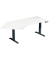 Sitz-Steh-Schreibtisch Elevate Plus, elektrisch höhenverstellbar, 63-128cm (H), 216,6x113cm (BxT), Freiform, weiß / anthrazit