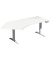 Sitz-Steh-Schreibtisch Elevate Plus, elektrisch höhenverstellbar, 63-128cm (H), 216,6x113cm (BxT), Freiform, weiß / weiß