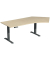 Sitz-Steh-Schreibtisch Elevate Plus, elektrisch höhenverstellbar, 63-128cm (H), 216,6x113cm (BxT), Freiform, ahorn / anthrazit