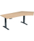 Sitz-Steh-Schreibtisch Elevate Plus, elektrisch höhenverstellbar, 63-128cm (H), 216,6x113cm (BxT), Freiform, buche / anthrazit