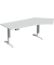 Sitz-Steh-Schreibtisch Elevate Plus, elektrisch höhenverstellbar, 63-128cm (H), 216,6x113cm (BxT), Freiform, lichtgrau / weiß
