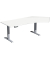 Sitz-Steh-Schreibtisch Elevate Plus, elektrisch höhenverstellbar, 63-128cm (H), 216,6x113cm (BxT), Freiform, weiß / silber