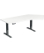 Sitz-Steh-Schreibtisch Elevate Plus, elektrisch höhenverstellbar, 63-128cm (H), 216,6x113cm (BxT), Freiform, weiß / anthrazit