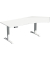 Sitz-Steh-Schreibtisch Elevate Plus, elektrisch höhenverstellbar, 63-128cm (H), 216,6x113cm (BxT), Freiform, weiß / weiß