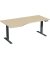 Sitz-Steh-Schreibtisch Elevate Plus, elektrisch höhenverstellbar, 63-128cm (H), 180x100cm (BxT), Freiform, ahorn / anthrazit