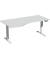 Sitz-Steh-Schreibtisch Elevate Plus, elektrisch höhenverstellbar, 63-128cm (H), 180x100cm (BxT), Freiform, lichtgrau / weiß