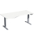 Sitz-Steh-Schreibtisch Elevate Plus, elektrisch höhenverstellbar, 63-128cm (H), 180x100cm (BxT), Freiform, weiß / silber