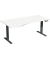 Sitz-Steh-Schreibtisch Elevate Plus, elektrisch höhenverstellbar, 63-128cm (H), 180x100cm (BxT), Freiform, weiß / anthrazit
