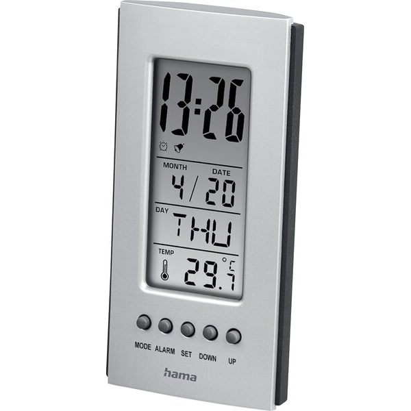 4047443420060 - LCD-Thermometer digitale Anzeige von Temperatur Uhrzeit Wochentag und Datum 4047443420060 Hama