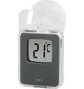 Fensterthermometer, digital, grau